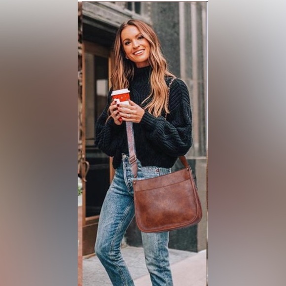 HKCLUF Crossbody Women’s Vegan Leather Hobo Bag 2‎ Adjustable Guitar Straps - Picture 2 of 16